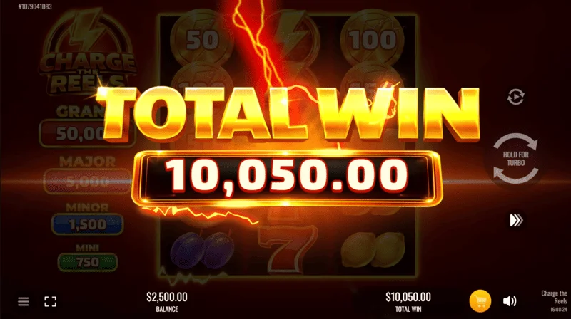 Charge the Reels - total win summary
